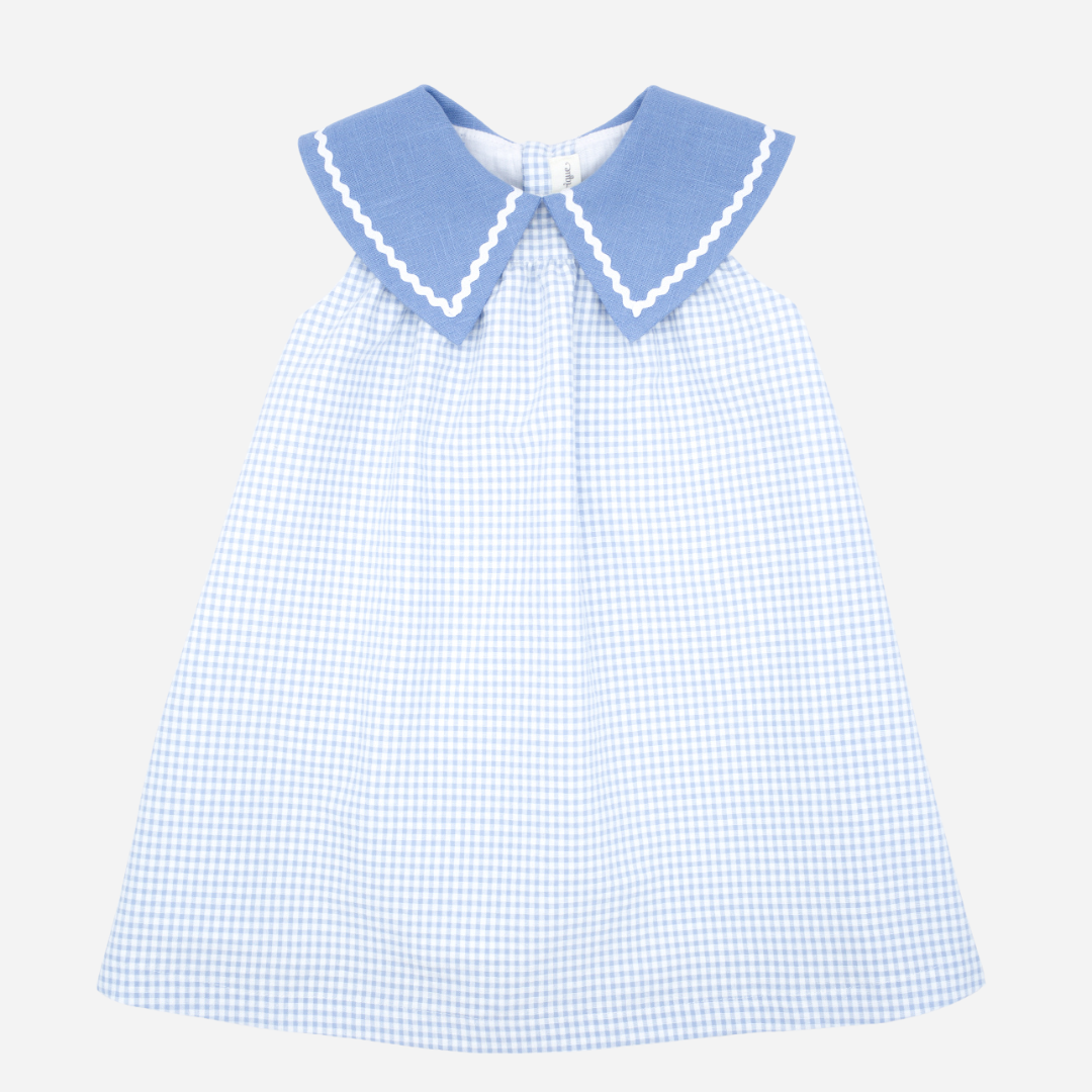 blue gingham dress costume Renee Glitter Velvet Midi Dress main image 1