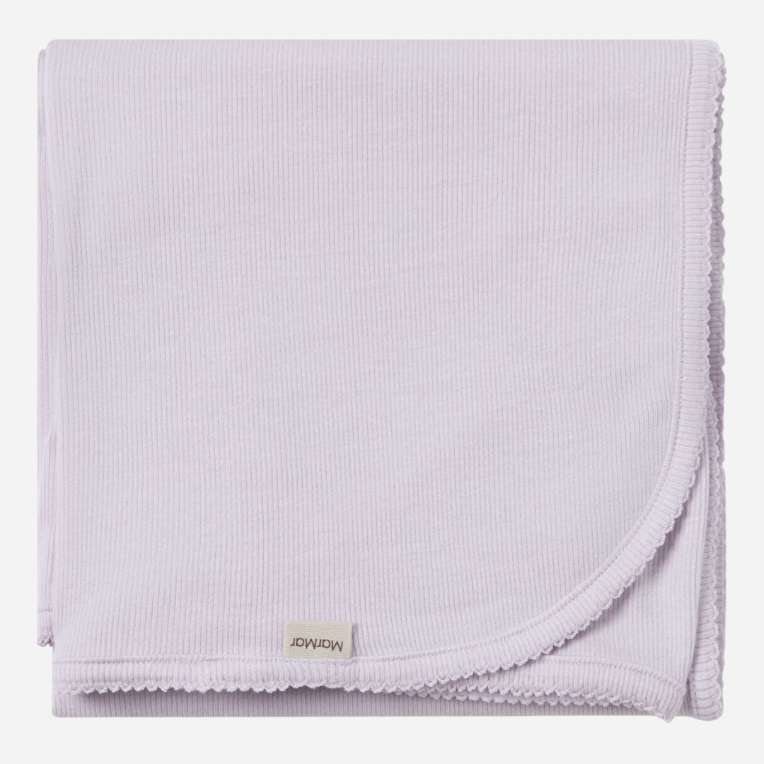 Sold at Bombon shop, designed by Mar Mar Copenhagen, Alida soft modal baby blanket in Sweet Violet