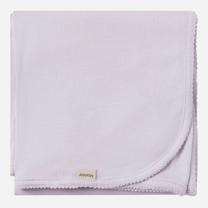 Sold at Bombon shop, designed by Mar Mar Copenhagen, Alida soft modal baby blanket in Sweet Violet