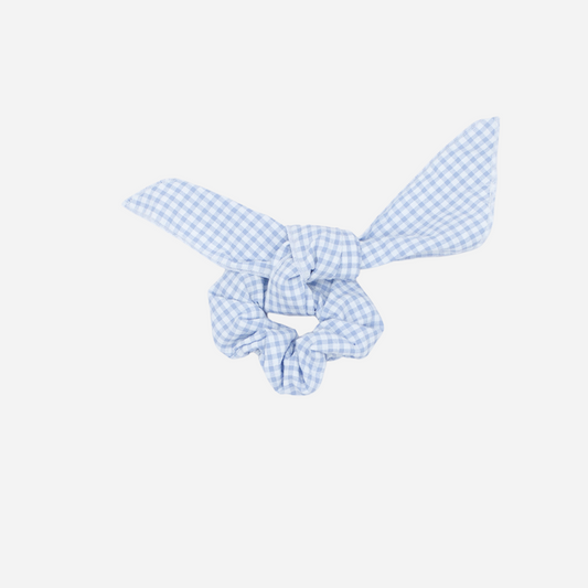 sold at Bombon shop, designed by fina ejerique brand, blue gingham hair tie is perfect for spring and summer. 