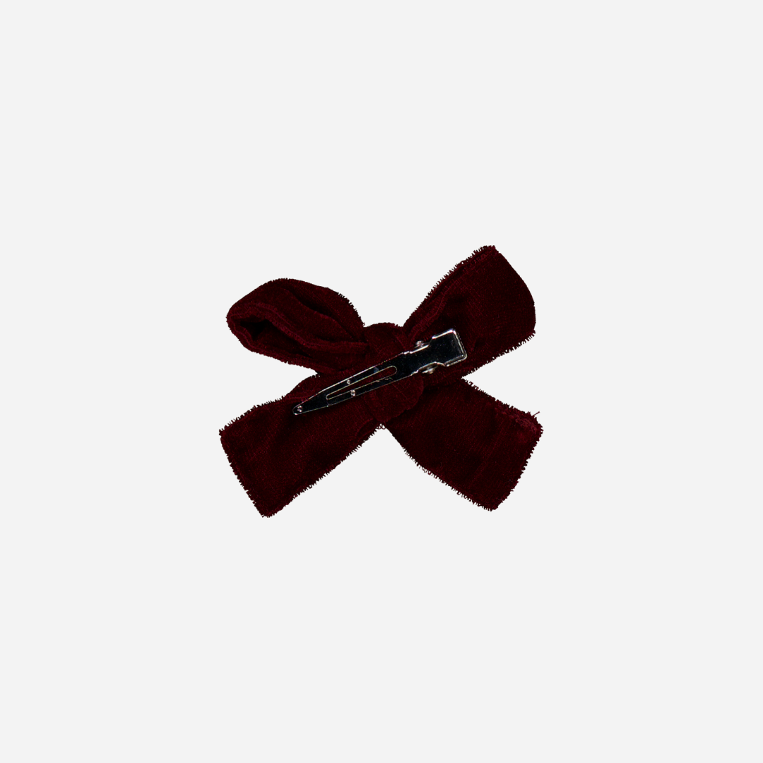 sold at bombon shop, designed by Bachaa, Hair Clip, 100% upcycling velvet. back view