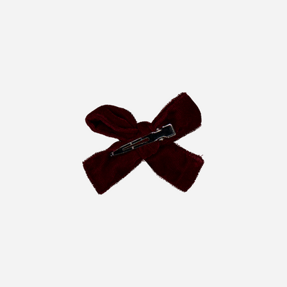 sold at bombon shop, designed by Bachaa, Hair Clip, 100% upcycling velvet. back view