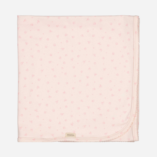 Sold at Bombon shop, designed by Mar Mar Copenhagen brand, this soft blanket in a cute floral print for baby girls is perfect for any occasion.