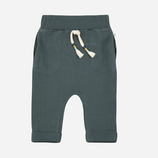sold at Bombon shop, designed by 1+ int he family, these pants for baby boys and toddlers are perfect for spring and summer. front view