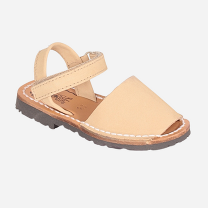 sold at Bombon Shop, Hand crafted in Spain, these Ibicenca sandals are great for Spring and Summer. Sand color