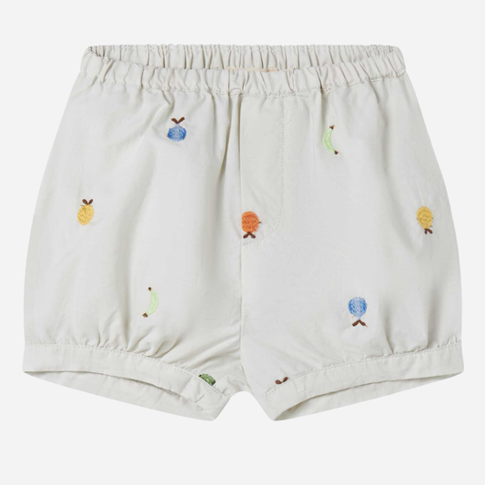 Sold at Bombon shop, designed by Mar Mar Copenhagen, Pabi S baby bloomers in Fruit Embroidery