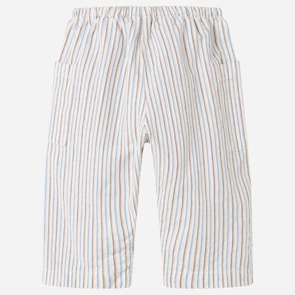 Sold at Bombon shop, designed by Mar Mar Copenhagen, Panto baby pants in Blue Iris Stripe cotton fabric