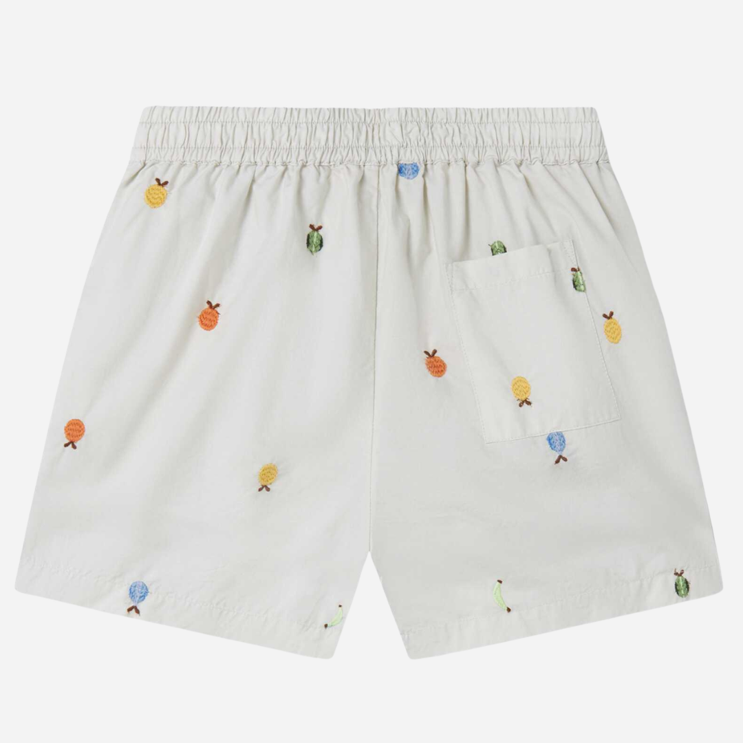 Sold at Bombon shop, designed by Mar Mar Copenhagen, Pinon children’s shorts in Fruit Embroidery