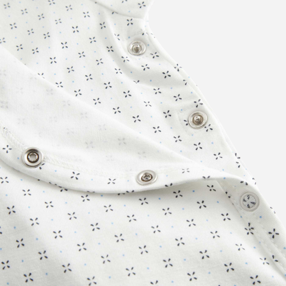 Sold at Bombon shop, designed by Mar Mar Copenhagen, Rap baby wrap short onesie in Droplet print