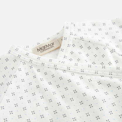 Sold at Bombon shop, designed by Mar Mar Copenhagen, Rap baby wrap short onesie in Droplet print