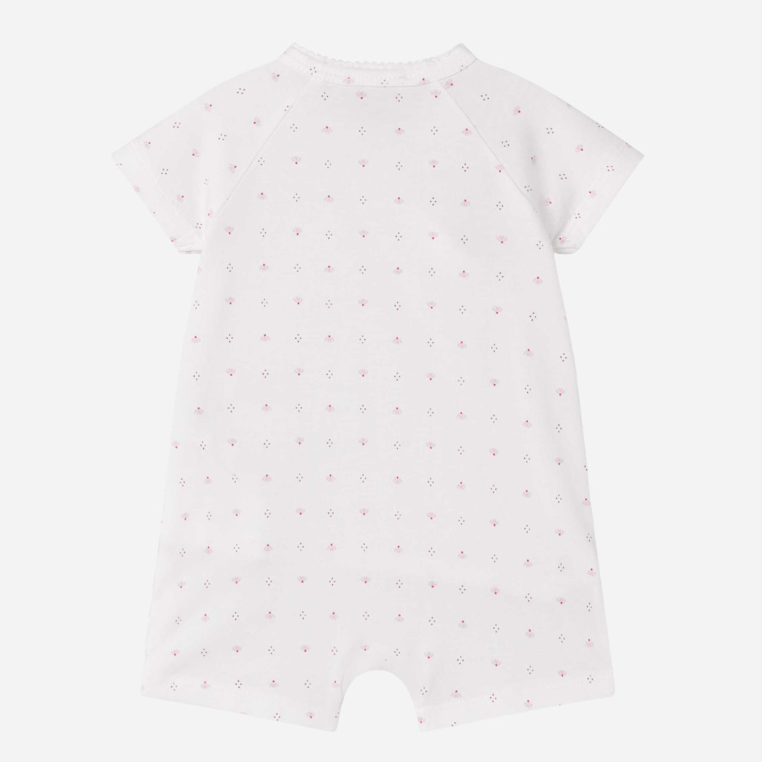 Sold at Bombon shop, designed by Mar Mar Copenhagen, Rap baby wrap short onesie in Tiny Tulip print