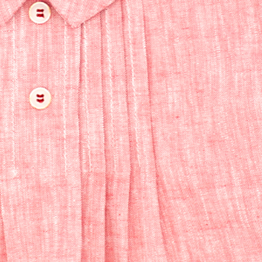 sold at Bombon shop, designed by Fina Ejerique brand, red pleated baby shirt is perfect for spring and summer. Zoom view