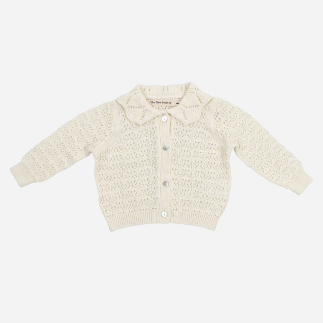 sold at Bombon, designed by The New Society ecru baby two-piece set with long sleeve top and bloomer in 100% cotton soft classic outfit