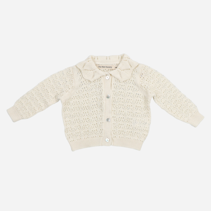 sold at Bombon, designed by The New Society ecru baby two-piece set with long sleeve top and bloomer in 100% cotton soft classic outfit