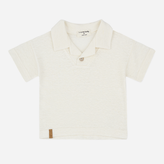 Sold at Bombon shop, designed by 1+ int he family brand, this white polo shirt for baby boys and toddlers is perfect to complete any outfit. Ideal for spring and summer