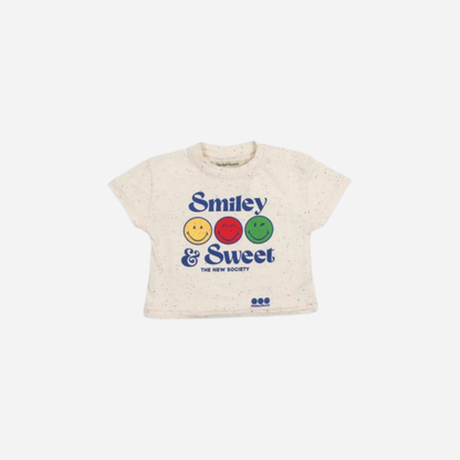 sold at Bombon, designed by The New Society kids t-shirt with multicolor smiley graphic in soft cotton blend relaxed fit casual style