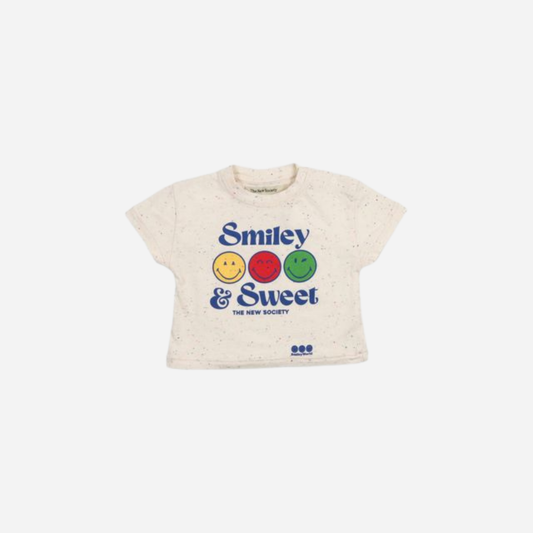 sold at Bombon, designed by The New Society kids t-shirt with multicolor smiley graphic in soft cotton blend relaxed fit casual style