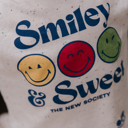 sold at Bombon, designed by The New Society kids t-shirt with multicolor smiley graphic in soft cotton blend relaxed fit casual style
